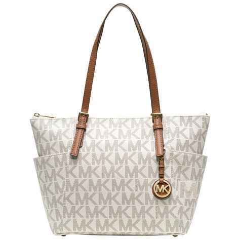 white and tan michael kors purse|michael kors black purse women's.